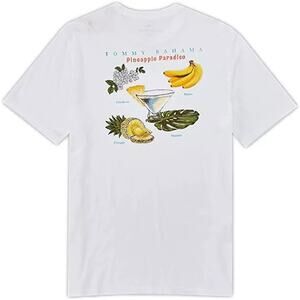Tommy Bahama Pineapple Paradiso T Shirt Crew Neck Graphic Cotton White Large